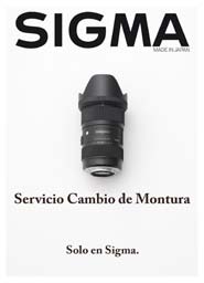 “Servicio de Cambio de Montura” de Sigma.