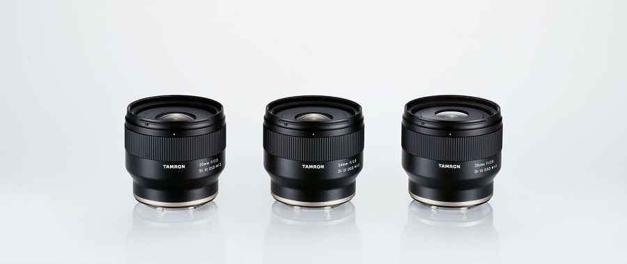 Tamron anuncia tres focales fijas gran angular para Sony E-mount