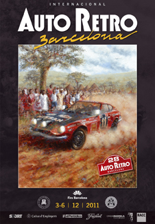 Cartel Auto Retro Barcelona