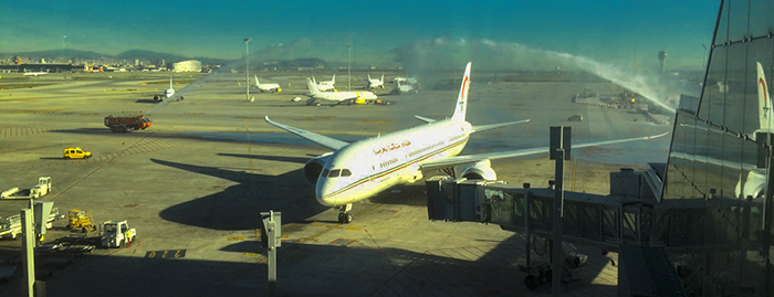 El Dreamliner de Air Marroc aterriza en España