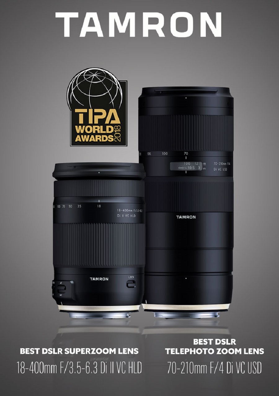 Tamron es galardonado con dos prestigiosos TIPA Awards 2018