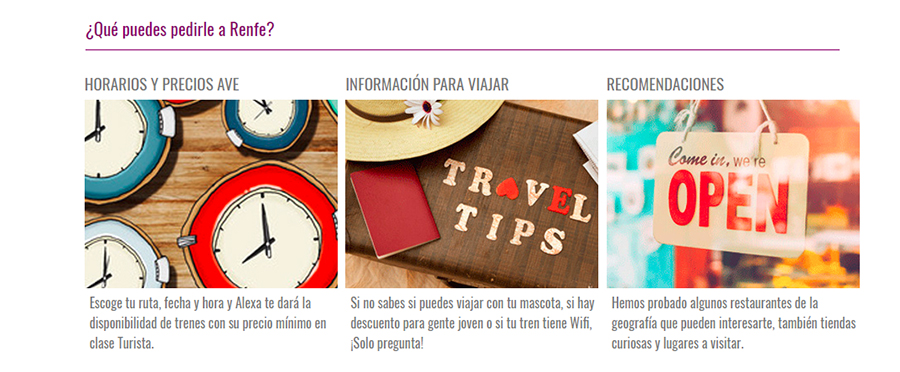 Renfe se sube al tren de Amazon Alexa