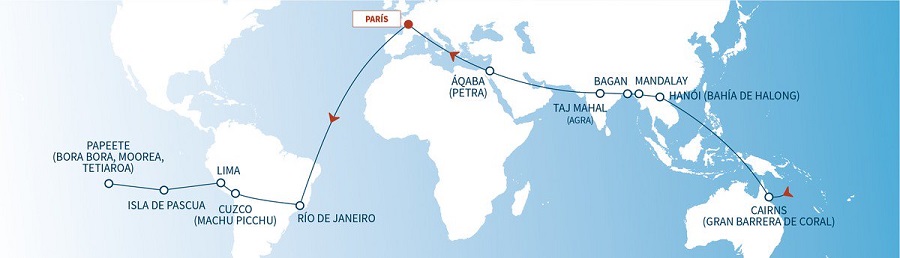 Safrans du Monde organiza la vuelta al mundo en jet privado en 22 días