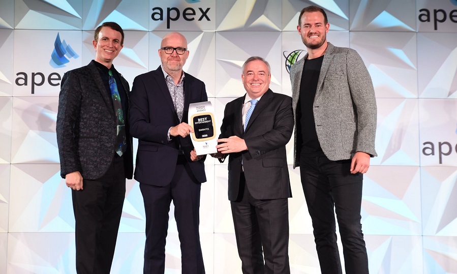 Emirates consigue el premio al Mejor Entretenimiento en los APEX Global Passenger Choice Awards 2020