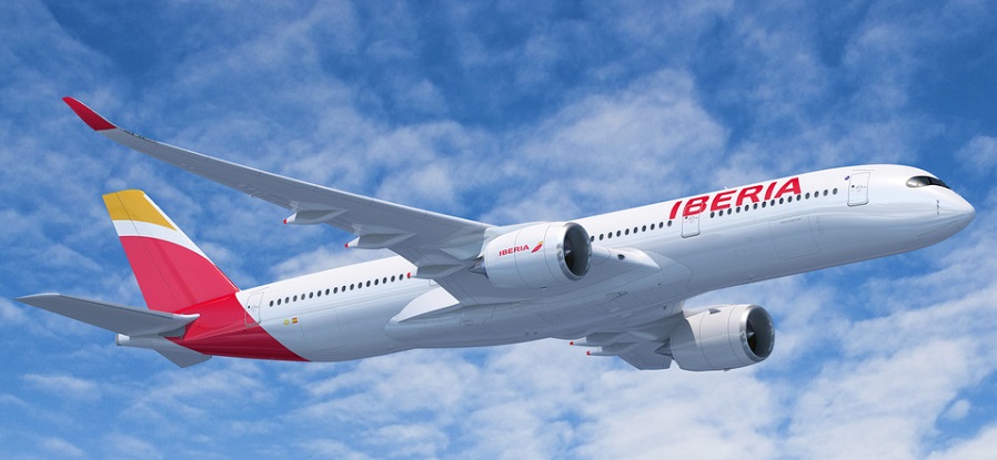 El Airbus A350 -900 de Iberia llega a Argentina
