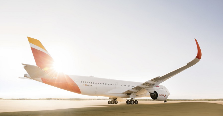 El Airbus A350 -900 de Iberia llega a Argentina