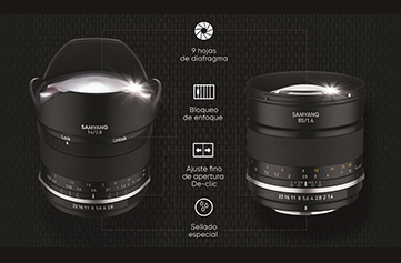 Nuevas versiones de sus objetivos MF 14mm F2.8 MK2 & MF 85mm F1.4 MK2 de Samyang