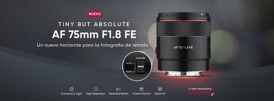  Nuevo SAMYANG AF 75mm F1.8 FE 'Tiny but Absolute' Objetivo de retratos para cámaras Sony E full frame Mirrorless