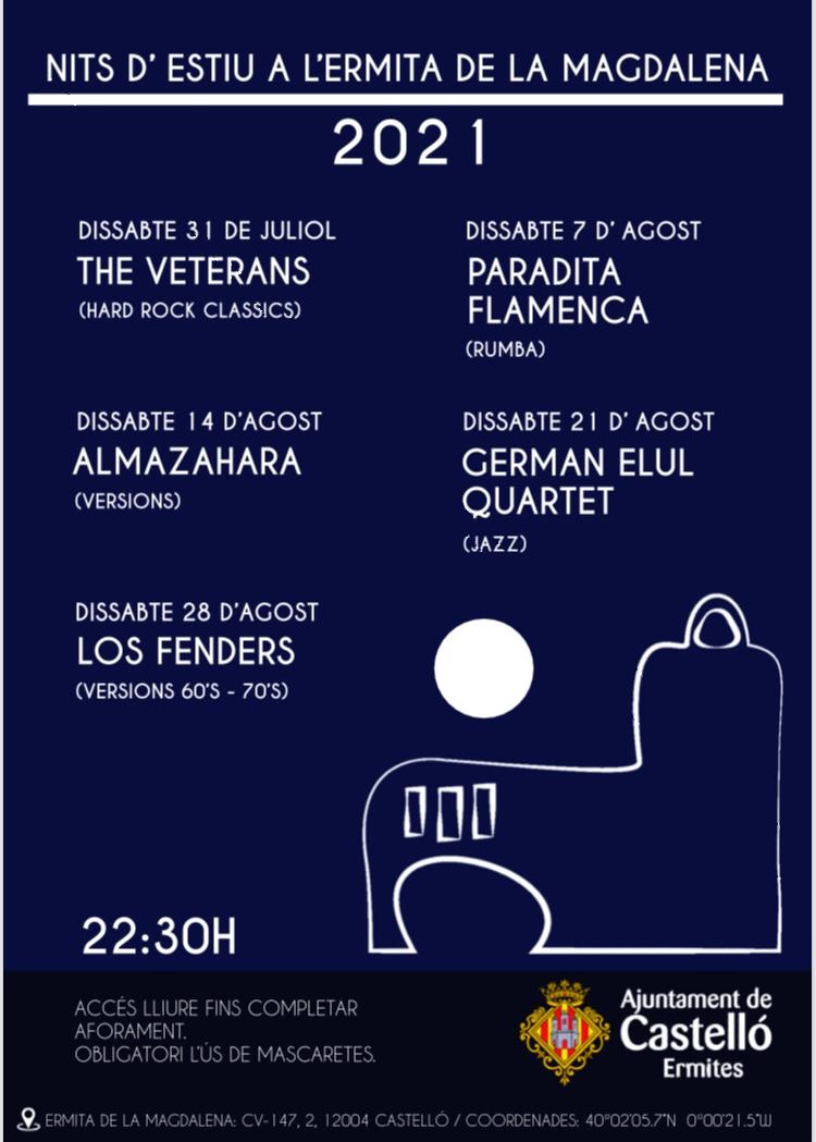 5 mágicos conciertos nocturnos en la ermita de la Magdalena de Castelló