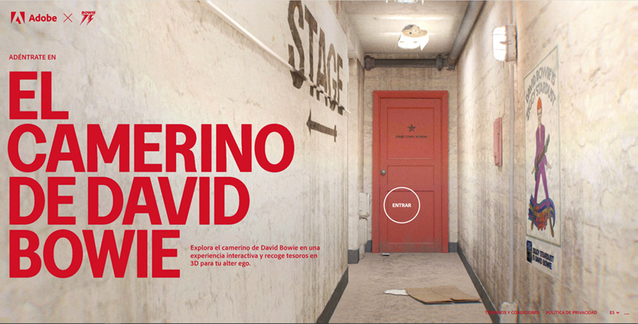 Adobe desarrolla el camerino virtual de David Bowie