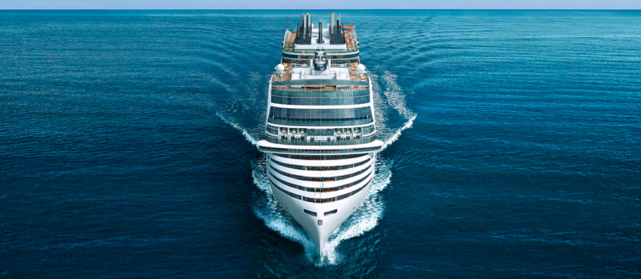  MSC World Europa, zarpa hacia su ceremonia de inauguración en Doha, Qatar