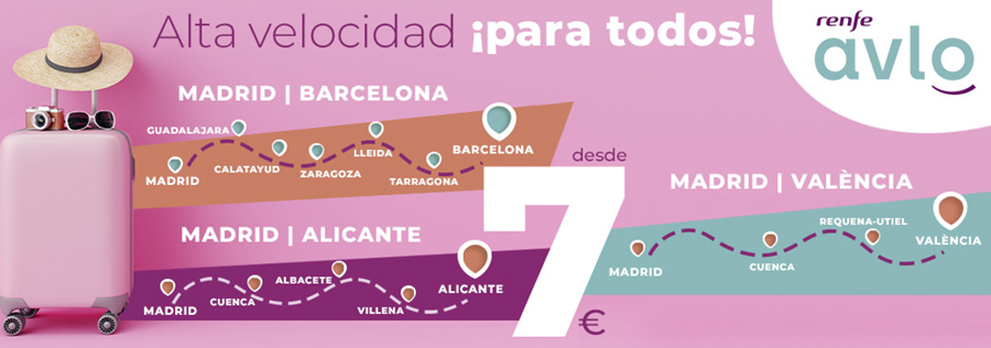 Renfe incrementa la oferta de trenes AVE entre Madrid y Alicante
